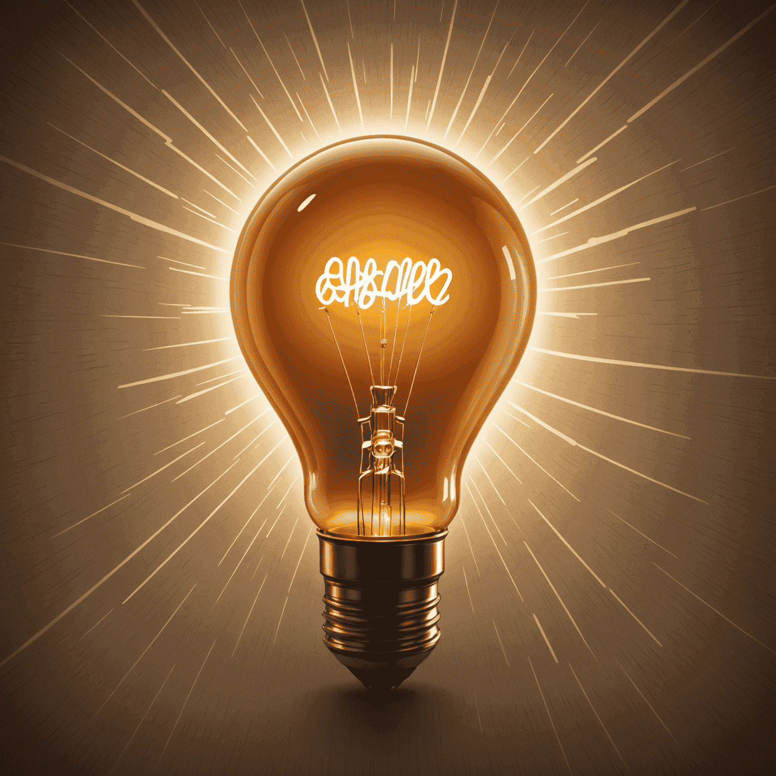 LightingFinisher logo - A stylized light bulb with warm, glowing rays emanating from it, symbolizing interior lighting design expertise